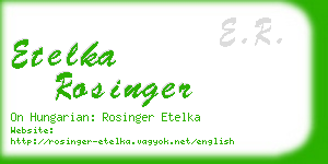 etelka rosinger business card